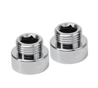 Shower Hose Reducer Shower Nozzle Adapter 3/4 Inch Female To 1/2 Inch Male Chrome Plated Shower Hose Reducer Liner(2pc)