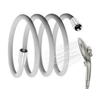 Shower Hose Removable - 59.06 Inches Handheld Extension Attachment for Flexible Reach, Easy Cleaning with Braid Nozzle Connector, Hose Extender for Bathroom Bathtub Kitchen Sink RV Dorm Outdoor