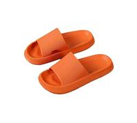 Shower House Step On The Sense Of Shit Pantoufles d'été à la maison à semelles souples antidérapantes pantoufles simples pour hommes, Orange, 42/43 EU