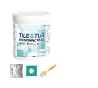Shower Paint| 500g Shower Refinishing Coating - Bathtub Repair PaintProvides A Simple Brush-on Application That Eliminates The Need For Tools, Ideal For Local Area Remodeling. With Basic Tile Cleani