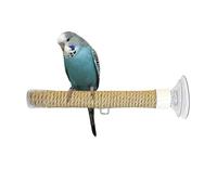Shower Perch for Parrots | Portable Suction Cup Stand | 20x2x2cm/7.8x0.78x0.78inchBird Perch Stand Cage Accessories | for Window Tiles Glass Cage Travel Parakeet Cockatoo Macaw African Grey Finches