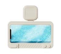Shower Phone Holder Waterproof, Wall Mount Rotation Case, 7 Inches Ultra Thin Smartphone Stand with Speaker, Holder with Secure Seal, Bathroom Kitchen Bedroom Dormitory Hotel Indoor Tile Accessory