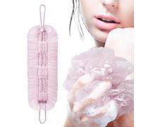 Shower Pouf & Back Scrubber Combo - Washcloth Towel with Suction Cup | Bath Puff Ball for Skin Renewal, Deep Body Cleansing, Lathering & Daily Shower Wash Routine Essentials