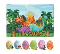 Shower Salt Balls, Bath Dissolving Capsules, Dinosaur Surprise Eggs, Water Fizz Toys, Fun Bath Experience for Boys Young Child Preschoolers Home Travel Bathroom Play Time Use