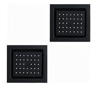 Shower Set Pommeau de Douche Latéral à Jet Noir Laiton Accessoires de Robinetterie Spa de Massage Mur Monté Douche Réglable Pulvérisation Latérale, 120x130mm,2 pcs