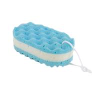 Shower Sponge Scrubber, Soft Bath Foam, Body Cleaning Wash Pad, Ergonomic Wave Texture Scrub Gentle Bath Tool, Shower Accessory for Family Friends Daily Skin Care Use 6.5x3.54x1.97 inches