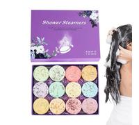Shower Steamers - Aromatherapy 12 Pieces | Slow-Release Sheets & Fragrant Essential Oil Melts, Spa Relaxation Tablets for Women, Men, Birthday and Christmas