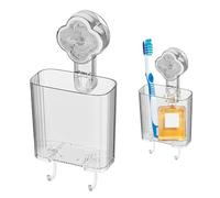 Shower Suction Shelf - Organiseur de salle de bain, organiseur de salle de bain | Strong Suction Cup Comb Rack, Toothpaste Wall Mounted Storage Box Shelf Shelf for Shampoo, Soap, Toiletries, Bathroom