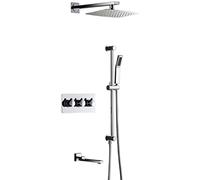 Shower System Concealed Shower Set Three Function Cold Tropical Lifting Rod 200 * 300 Top Spray Beautiful Practical
