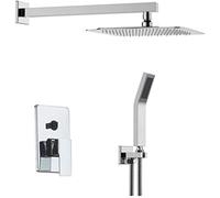Shower System Full Copper Concealed Shower Set 8 inch Water Saving Shower Into The Wall Rainfall Showerhead Beautiful and Practical