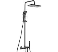 Shower System, Shower Faucet Set Wall Mounted Rain Shower Combo Set Height Adjustable Shower Set with 12 inches Rainfall Shower Head, Tub Spout, Handheld Sprayer, Bidet Spray,Chrom