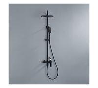 Shower System Wall Mounted Shower Faucet Set 10 inches Shower Combo Set Single Handle Rain Mixer Combo Set with Hidden Tub Spout, Rain Shower Head, Handheld Shower Head,Chrome (Krom A)