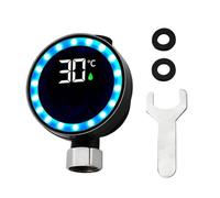 Shower Temperature Jauge 9,3 x 6,9 cm Waterproof Real-Time Measuring Tool - Precision LED Digital Display Bathroom Water Temperature Meter,for Shower Bathroom Faucet Showerhead Home Kitchen