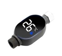 Shower Temperature Meter, LED Digital Display Water Thermometer, 106x45mm, Waterproof Bath Thermostat, PC Stainless Steel Build, Nut, For Bathroom Kitchen Home Use