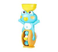 Shower Toys - Frog Suction Cup Waterwheel Spinner Set, Interactive Bath Water Flow Activity Toy, Early Learning Sensory Development Play, Safe Durable Bathroom Fun | Bathtub Pool Travel Hotel