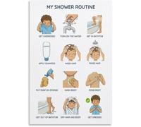 Shower Visual Schedule Step By Step Autism ADHD Special Needs Hygiene Routine Poster