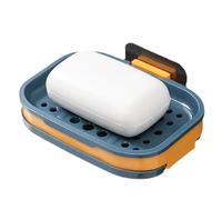 Shower Wall Soap Dish Holder - Bathroom Soaps Holder Wall Mount | Soaps Dish Soap Self-Adhesive Bathrooms Accessories | Walls Mounted Draining S0ap Saver for Bathroom Tile