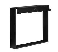 ShowerNIZR Étagère de douche Obsidian Black - Étagère de douche sans perçage à suspendre sur paroi en verre en acier inoxydable