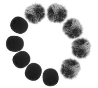 SHOWERORO 10 pièces Lot Bonnettes Micro Mousse et Fourrure Du Bruit Protection Vent et Chaleur Légères et Durables pour Enregistrement Mobile