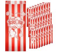 SHOWERORO 100 Sachets à Popcorn en Papier Anti-huile, 100 Pièces, Multi-fonctionnels, pour Fêtes et Célébrations, pour Poulet et Frites