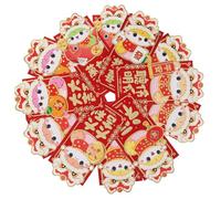SHOWERORO 12 Pièces Année Serpent Enveloppes Rouges Carton Longues pour An Chinois Lot Design Cartoon Multifonctionnelles pour Décorations Festival de Printemps