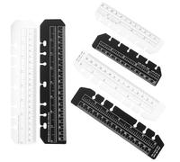 SHOWERORO 12pcs Règle de Page Multifonction en Pp Léger pour Écrivains et Enseignants, Facile à Glisser Trousse ou Paquet, pour Planners et Voyageurs