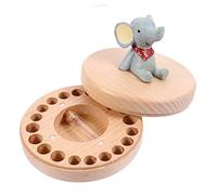 SHOWERORO 1ensemble Boîte De Conservation Dents De Lait De Hêtre Organisateur Souvenir Pour Tableau Dents Perdues Pour Anniversaire Et