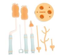 SHOWERORO 1ensemble Kit De Nettoyage Multifonction Pour Biberons Avec Support Brosse Extra Longue Pour Hygiène Et Nettoyage Des Biberons Garçon Fille Idéale Pour Bouteilles Et Tasses