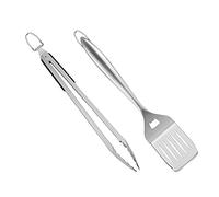 SHOWERORO 1ensemble Pince Et Spatule Acier Inoxydable Ustensiles De Barbecue Portables Pour Cuisson Extérieur Et Camping Pour Pizzas Steaks Et Pancakes