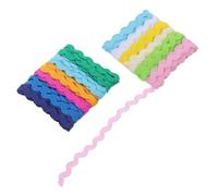 SHOWERORO 2 Bobines De Dentelle Ondulée Et Galon De Couture De 8mm - Décoration Bébé - Mariage - Fête - Artisanat - - Croquet Tissé - Galons Pour Couture Blancs - 6