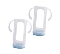 SHOWERORO 2 Pièces Coque en silicone manchon de protection pour bouteille de lait biberon gourde bebe bouchon bouteille couvercle de bouteille en silicone manchon de bouteille anti-brûlure