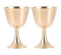 SHOWERORO 2 Pièces Coupe Sainte Décorative en Laiton Or Résistante à L'usure, Gobelet D'offrande pour Maison et Temple, pour Cérémonies et Usage Quotidien