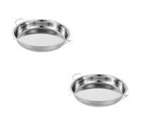 SHOWERORO 2 Pièces Cuiseur Vapeur Liangpi Support Avec Poignées Panier Vapeur Pour Cuiseur à Riz Sauté De Chef Plateaux De Nouilles Froides Moule à Biscuits Pot à Vapeur Wok Acier Inoxydable