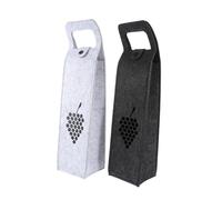 SHOWERORO 2 pièces Pochettes de Rangement Feutre pour Bouteilles de Vin et Whisky Lot de Pratiques Gris et Foncé Protection et Élégance Multipurpose