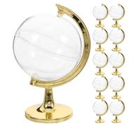 SHOWERORO 20 Boîtes à Dragées de Globe Doré, Petite Boîte à Friandises de Mariage Transparente à Remplir, Contenant à Bonbons pour Présents D'invités, Rangement Décoratif Polyvalent