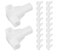 SHOWERORO 20 Pièces Connecteur en Plastique pour Meuble, Pièce D'assemblage de Dressing 3 Voies 16mm, Support Renforcé, Installation Facile pour Chambre et Unité de Rangement