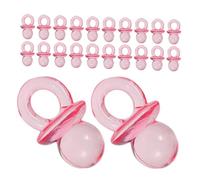 SHOWERORO 200 pièces Mini Tétines Acrylique Transparentes et Roses pour Décorations de Shower et Jeux Appréciés Pratiques pour Cadeaux de Naissance et Révélations de Genre