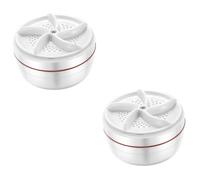 SHOWERORO 2pièces Mini Machine à Laver Portable Laveuse à Turbine Pour Sous-vêtements Et Chaussettes Idéale Pour Dortoirs Et Camping