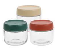 SHOWERORO 3pièces Bocaux Verre Pour Contenants De Conservation Alimentaire Verre De Petite Avec Couvercles Étanches Pour Repas Et Snacks