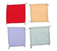 SHOWERORO 4 Pièces Couvercles de Verre à Vin Réutilisables Housses Pondérées Tissu Respirant pour Boissons Extérieur Protection Poussière Compacte pour Jardin Pique et Voyage