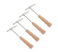 SHOWERORO 4 Pièces Kalimba Tuning Hammer Set Stable Wood And Metal Thumb Piano Tool For Quick Precise Sound Adjustment Compatible With Multiple Kalimba Models Travel Friendly