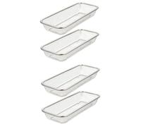 SHOWERORO 4 Pièces panier lave-vaisselle bol amovible panier rangement cuisine panier de rangement cuisine couverts de table ustensiles barbecue panier de lave-vaisselle en métal Silver