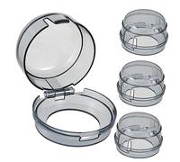 SHOWERORO 4pièces Couvre Bouton De Cuisinière Protection Pour Garçon Fille Sécurité Des Knobs De Gaz Couvercles Adhésifs Universels Pour Prévenir Accidents Cuisine