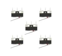 SHOWERORO 5 Pièces Micro-interrupteur Momentané Étanche à Levier Long 3 Broches en Métal pour Équipements Électroniques et Souris, Toucher, Tension 125v Courant 1a