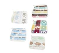 SHOWERORO 5 Pièces mouchoir bébé pur coton serviette pour le visage serviette pour bébé lingette bebe lavable lingette lavable apaisante pour carrée pour enfant