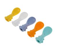 SHOWERORO 5 Pièces Silicone Spoons Set For Fruit Puree Dispensing Heat Resistant Easy To Sterilize Dual For Different Feeding Stages