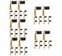 SHOWERORO 50 Pcs Docteur Chapeau Tasse Ensemble Tasse Gâteau Papier 2023 Mini Graduation Chapeaux Graduation Chapeau Gobelet Cap Graduation Party Décorations 2023 Étiquettes Mini Décor