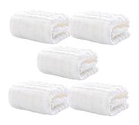 SHOWERORO 5pièces Lingettes Mousseline De Serviettes Absorbantes Pour Lavables Et Douces Pour Peau Sensible Utilisation Multi-fonctionnelle