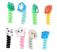 SHOWERORO 8 Pièces Enrouleurs de Fils de Données en Silicone pour Organiser Câbles sans Déformation, Protections de Câble Mignonnes Adaptées aux Écouteurs et Téléphones