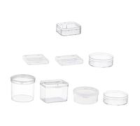 SHOWERORO 8pièces Boîte De Rangement pour Éponges De Maquillage De Contenants Transparent Pratique pour Voyage Et Usage Quotidien Sûre Et Hygiénique des Poudres Puff